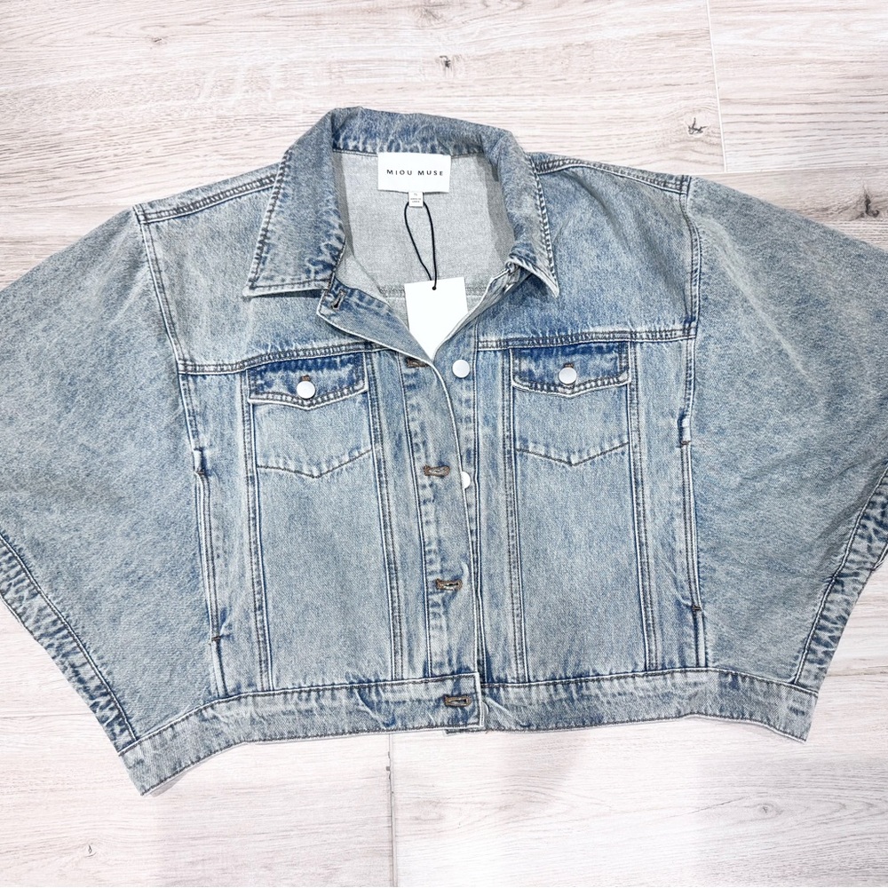 Moussy Bat Wing Denim Jacket